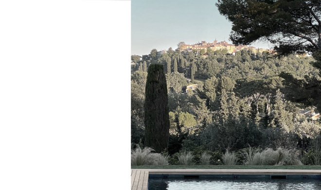 2a studio Mougins Ausblick mit Pool